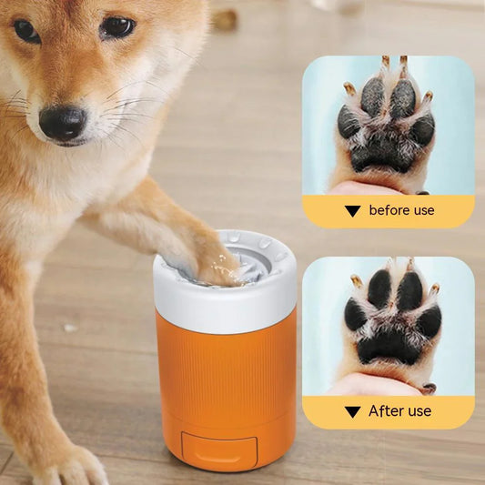 Pet foot washing cup, semi-automatic, easy cleaning, hygiene supplies solution.